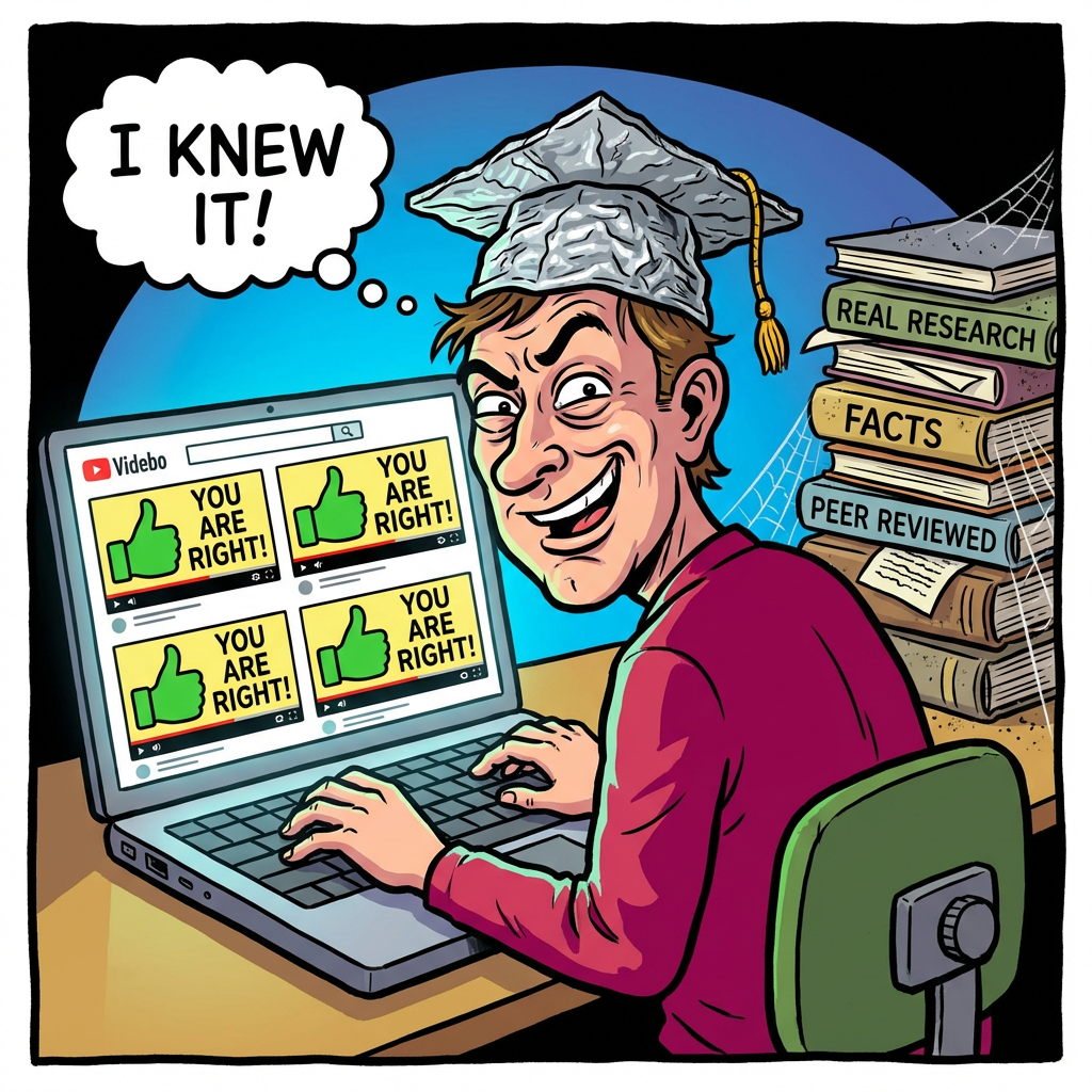 The Do Your Research Person cartoon